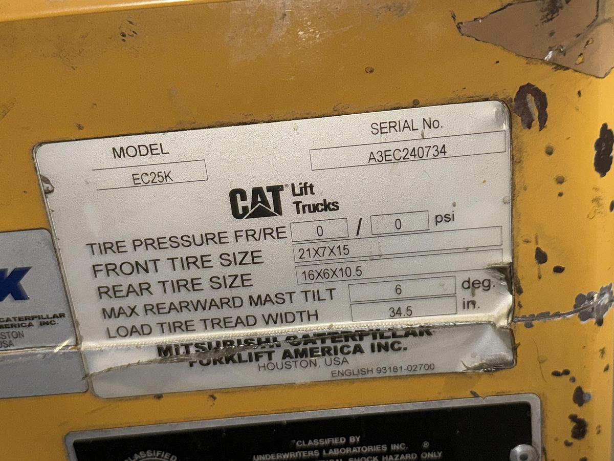 Used (5) CAT 5,000 LBS ELECTRIC FORKLIFT