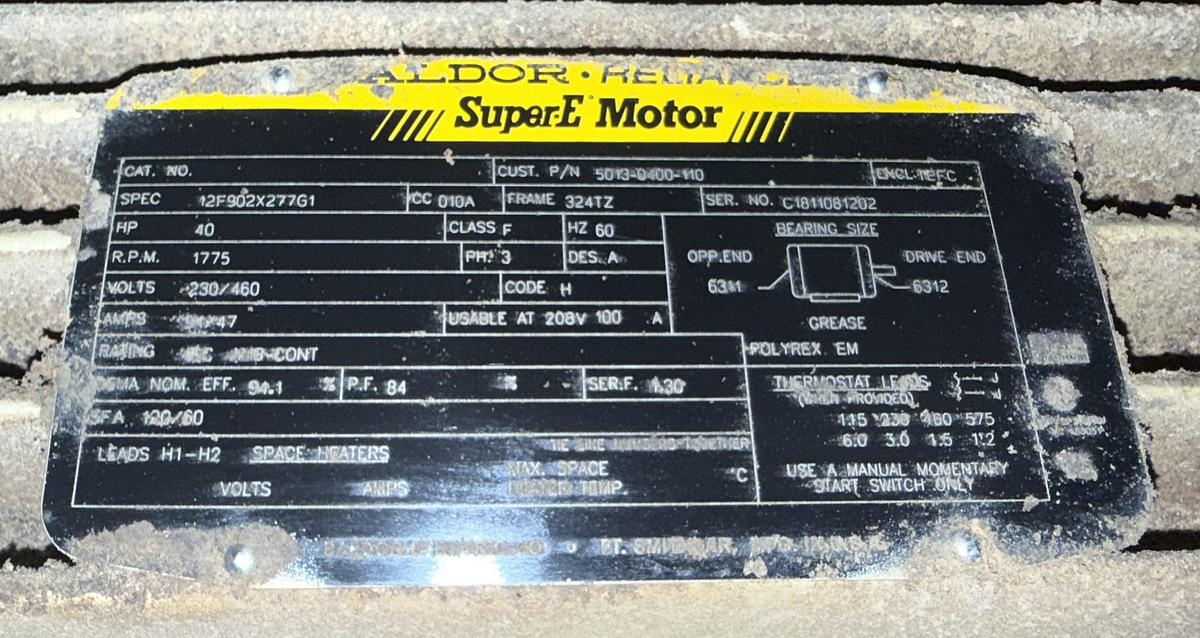 Used DEKKER VMX0553KA1-00, Vmax, 40 HP OIL SEALED LIQUID RING VACUUM PUMP WITH CONTROL