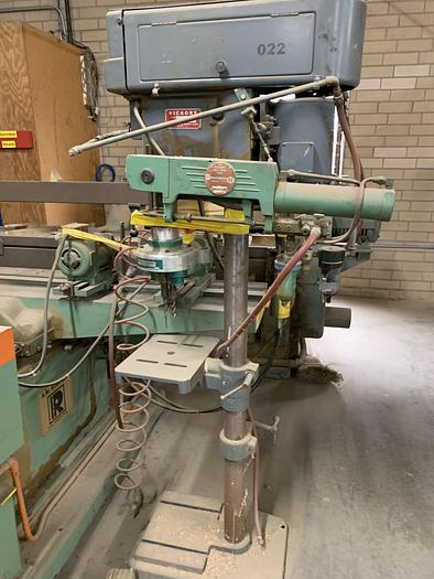 Used CLAUSING CLAUSING SERIES 16ST DRILL PRESS WITH POWERMATIC P25MD7 AIR-POWERED FEED AND COMMANDER 2-SPINDLE ADJUSTBLE-CENTERS BORING HEAD