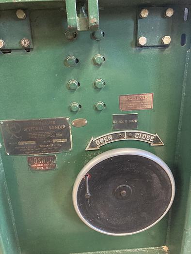 Used TIMESAVERS TB337, 37" TOP-HEAD ABRASIVE PLANER