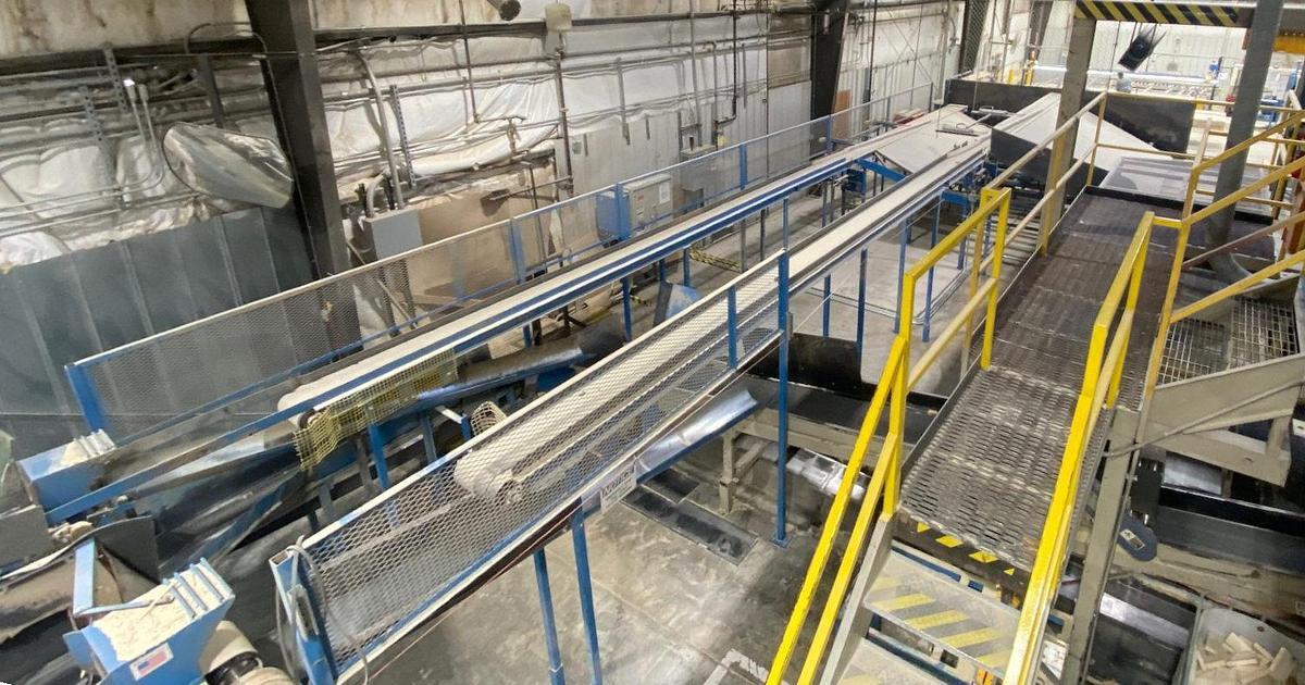 Used COMBINATION POWER BELT CONVEYORS & CHAIN-DECKS MATERIAL-HANDLING SYSTEM