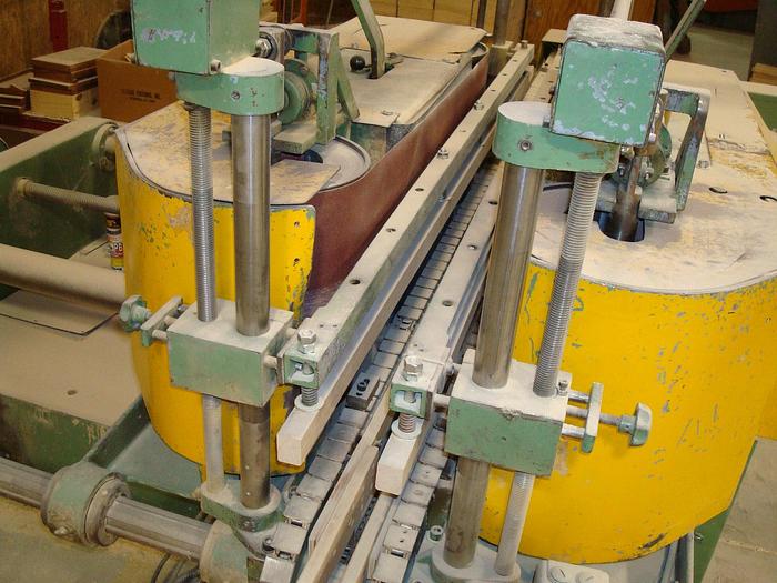 Used KURT EHEMANN XU-HKS, 48 INCH DOUBLE-SIDED FEED-THROUGH OSC. EDGE SANDER