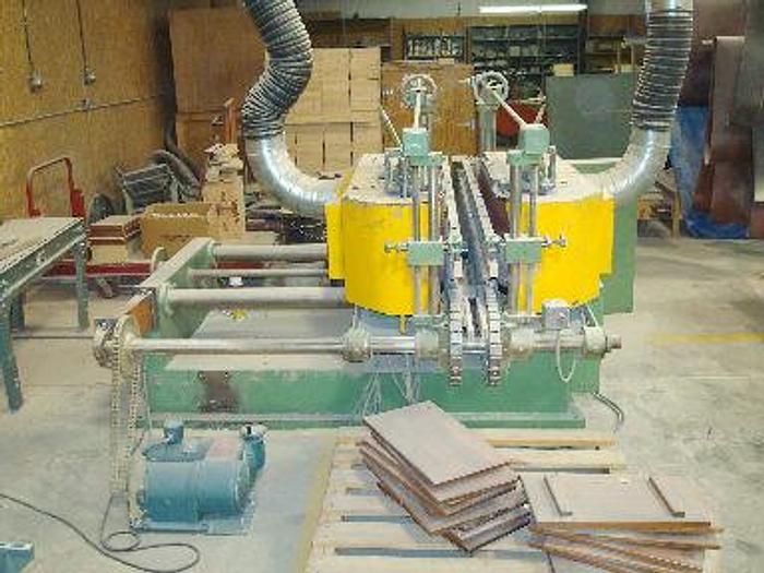 Used KURT EHEMANN XU-HKS, 48 INCH DOUBLE-SIDED FEED-THROUGH OSC. EDGE SANDER