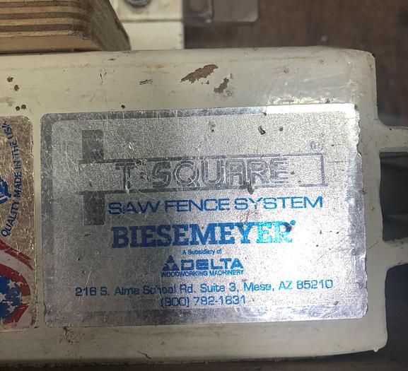 Used BIESEMEYER T-SQUARE SAW FENCE SYSTEM