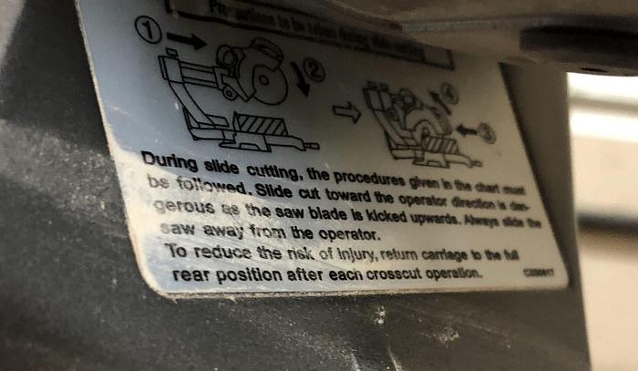 Used HITACHI C12RSH2, 12" SLIDE COMPOUND MITER SAW