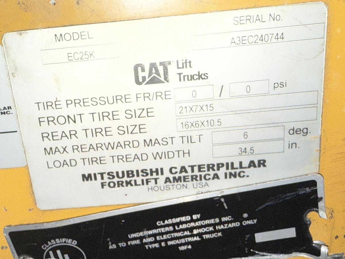 Used (5) CAT 5,000 LBS ELECTRIC FORKLIFT