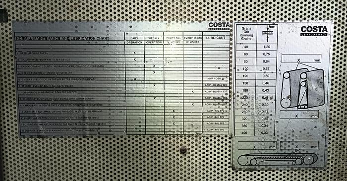 Used COSTA S2 CT-1350, 52" DOUBLE-HEAD WIDE-BELT SANDER