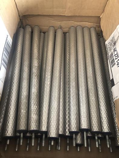 Used LOT OF FLOW RACK (~100), 12" WIDE X 7'-8" ROLLER CONVEYOR