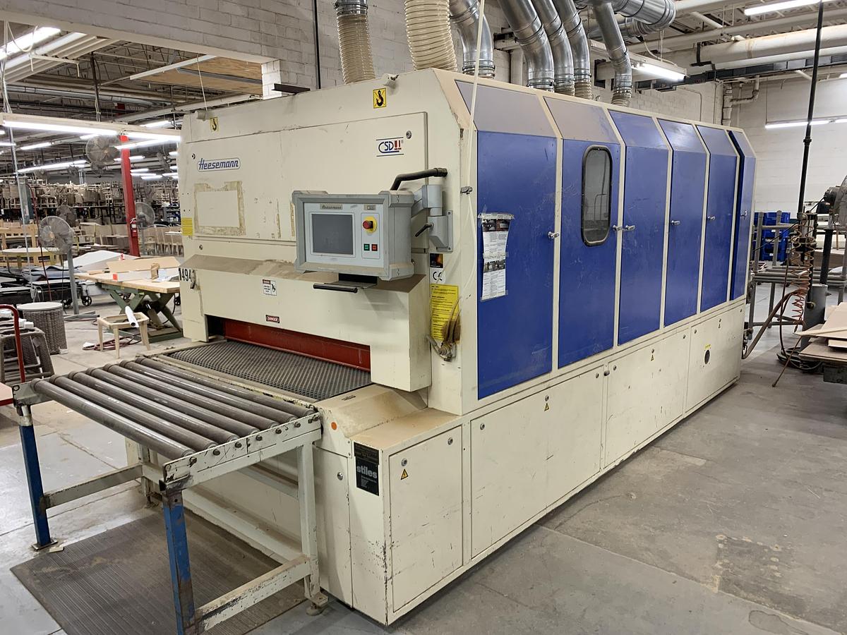 Used HEESEMANN LSM-8, 52", 4-HEAD WIDE-BELT FINISH SANDER