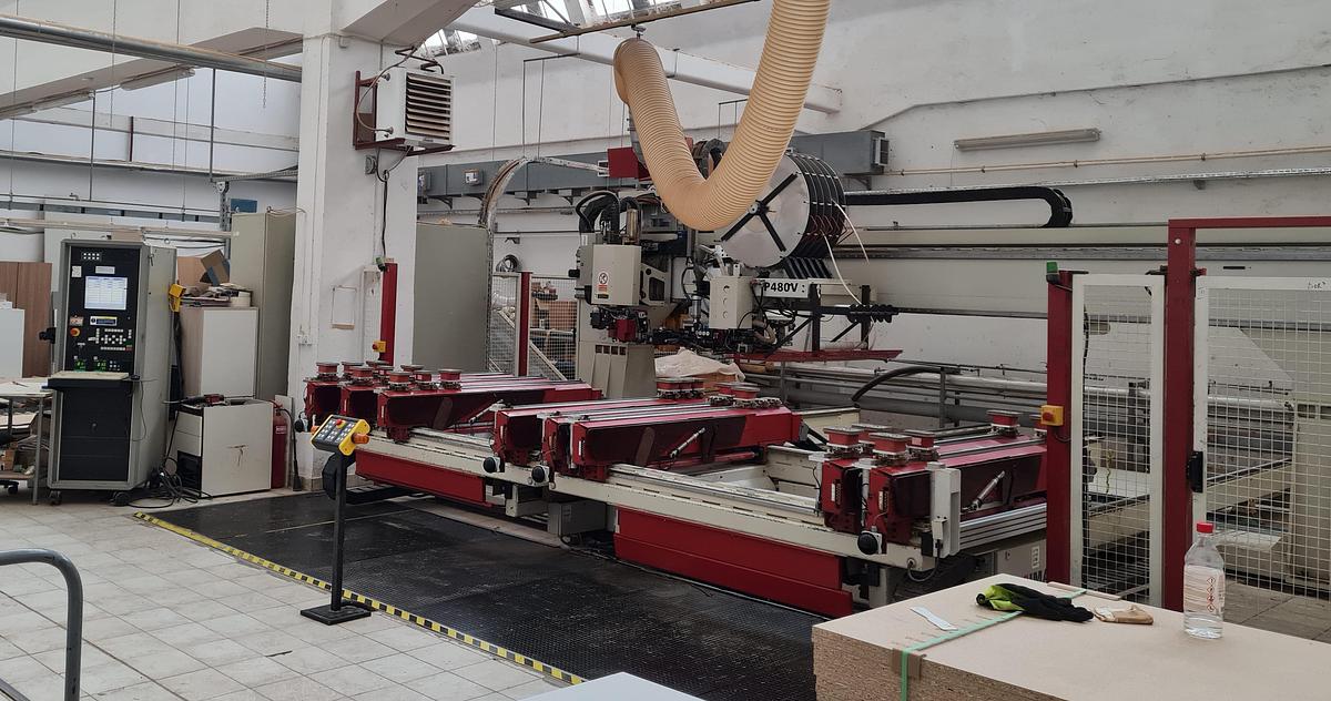 Used IMA BIMA P-480V, 180/480 CNC ROUTER/EDGE-BANDING WORK-CENTER