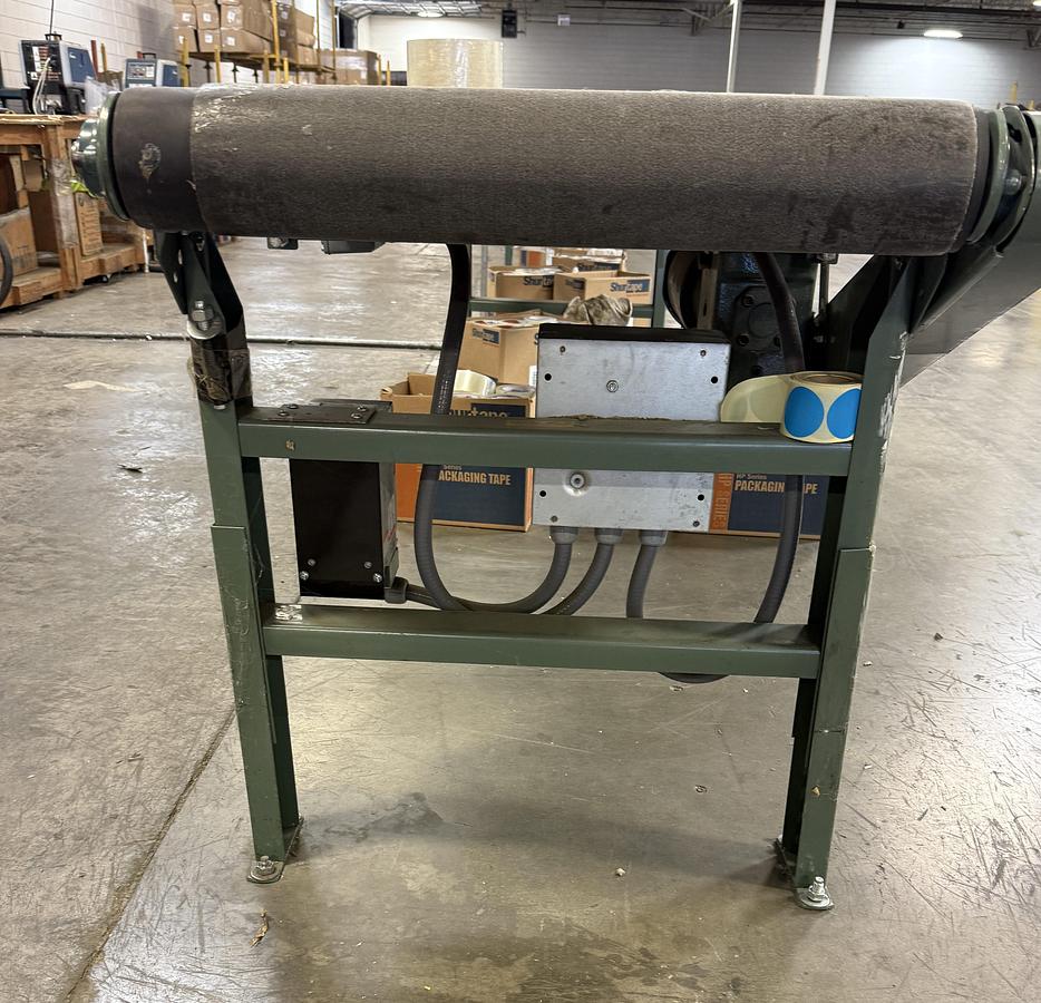 Used HYTROL 24" WIDE X 36' VFD DRIVEN POWER BELT CONVEYOR