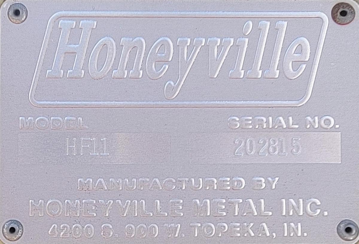 Used HONEYVILLE HF11, 15 HP CYCLONE DUST-COLLECTOR WITH DUST COLLECTION BIN