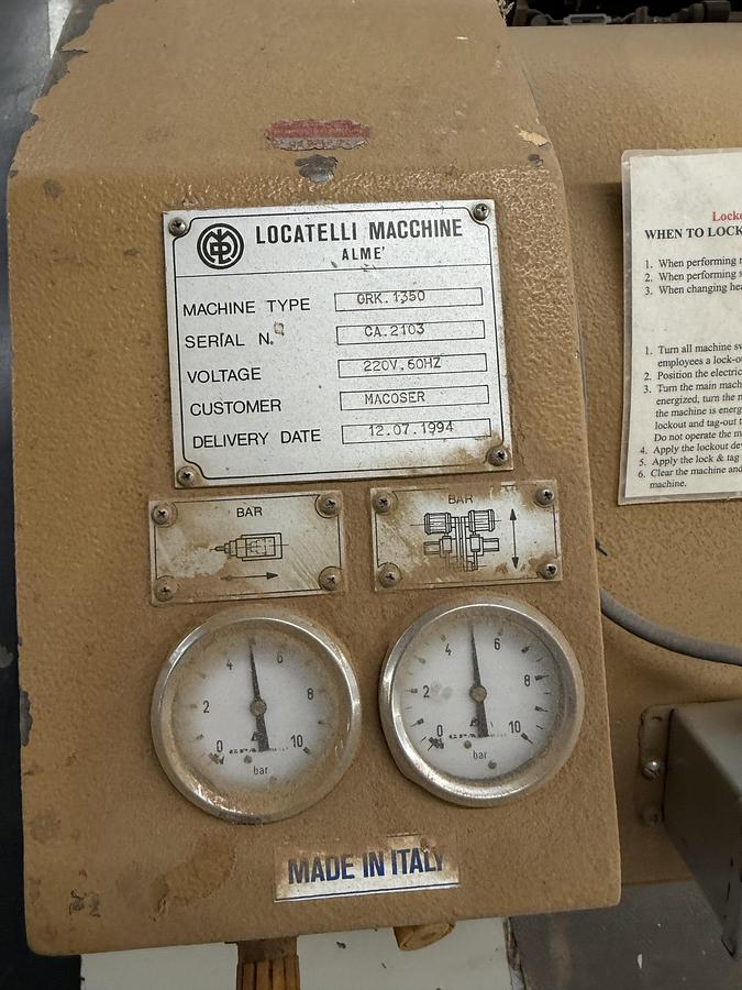 Used LOCATELLI, GRK-1350 TURNINGS SANDER