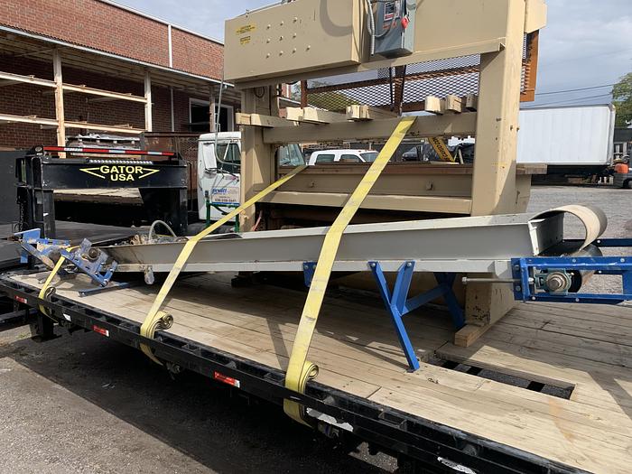 Used 24" WIDE x 12' LONG INCLINED TROUGHED POWER BELT CONVEYOR
