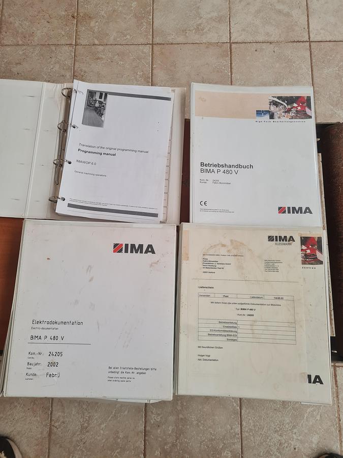 Used IMA BIMA P-480V, 180/480 CNC ROUTER/EDGE-BANDING WORK-CENTER
