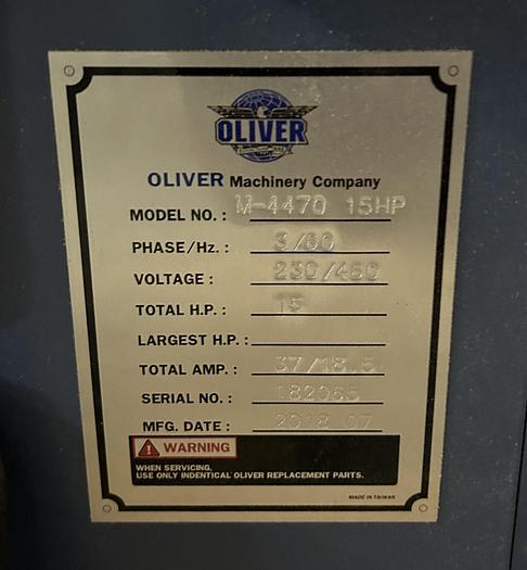 Used OLIVER M-4470, 25", 15 HP PLANER
