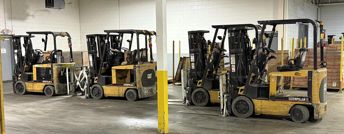 Used (5) CAT 5,000 LBS ELECTRIC FORKLIFT