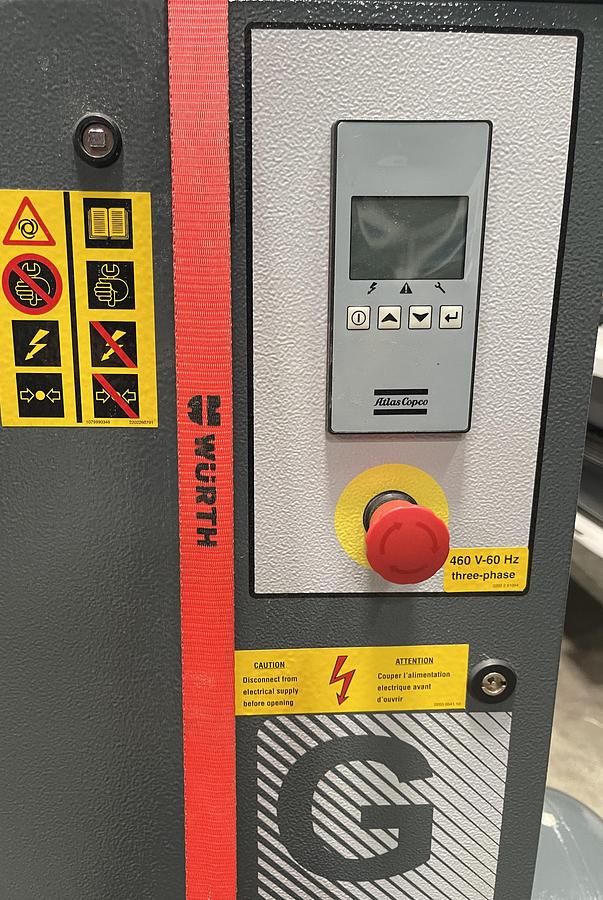 Used ATLAS COPCO, G11P 15 HP, ROTARY SCREW AIR COMPRESSOR