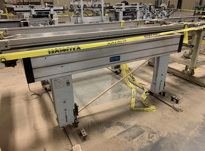 Used HOMAG POWER TVL370/15/02 BRUSH/WHEEL STYLE BOARD TURNER MATERIAL-HANDLING CONVEYOR SYSTEM