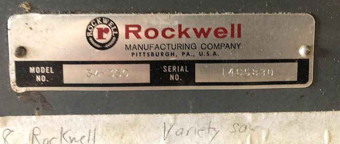 Used ROCKWELL 34-550 VARIETY SAW