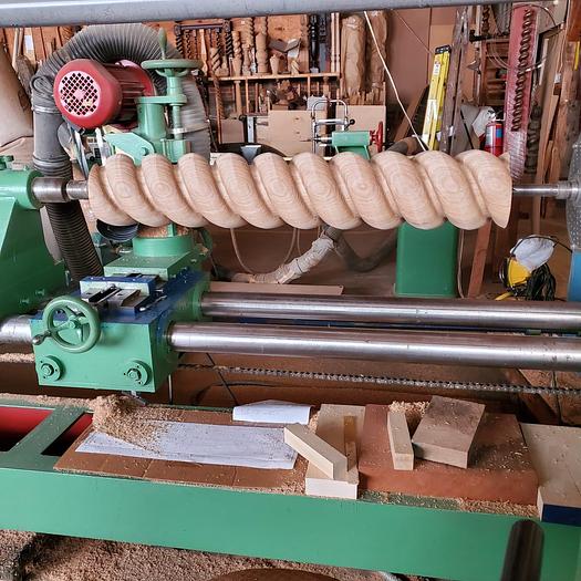 Used LARGE INVENTORY OF EXOTIC WOOD COLUMN AND SPINDLE ORIGINALS & PATTERNS