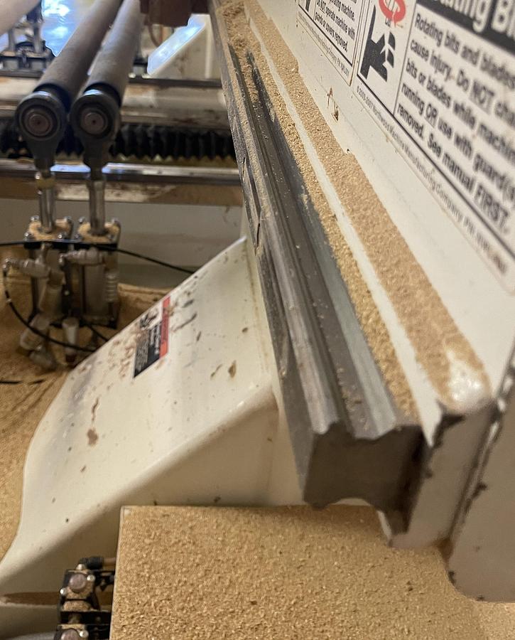 Used NORTHWOOD IH48, 4' x 8' ROLLER HOLD-DOWN 3-AXIS CNC ROUTER WITH MATERIAL HANDLING