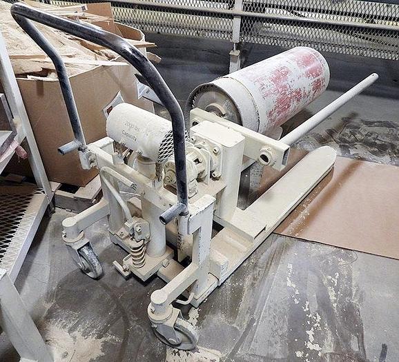 Used DOUBLE-ARBOR PORTABLE GANG RIPSAW SET-UP PALLET-JACK/CART SYSTEM