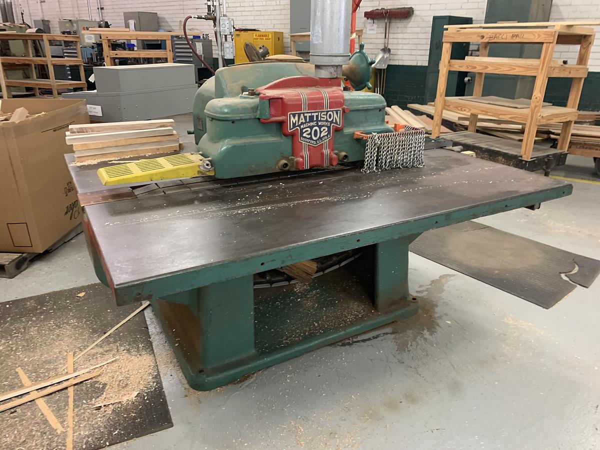Used MATTISON 202 STRAIGHT LINE RIPSAW 