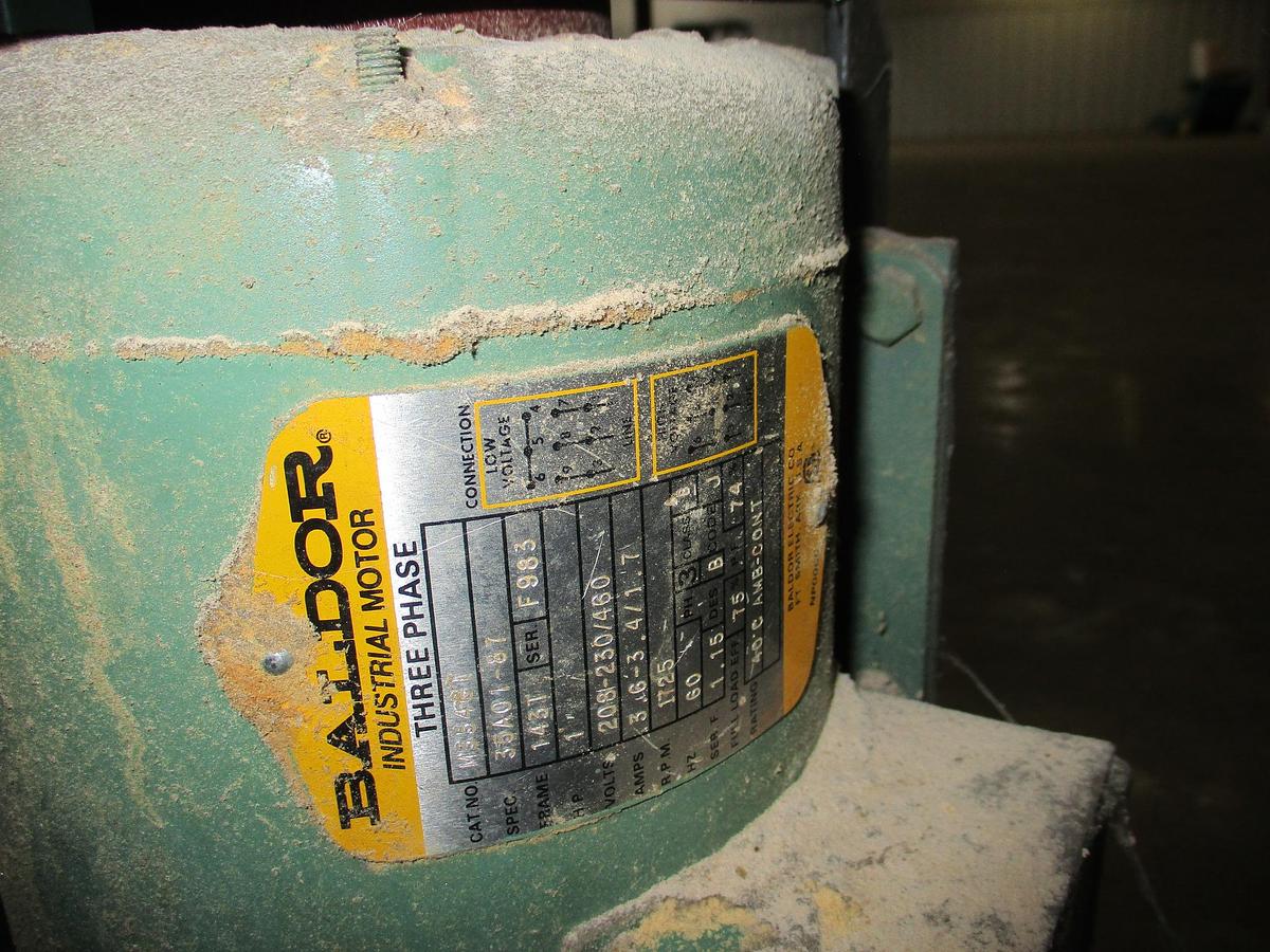 Used CLINE MACHINE DOUBLE-SIDED FEED-THRU "PUMP/PNEUMATIC SLEEVE" SMALL PARTS SANDER