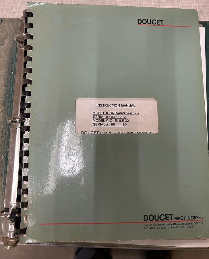 Used DOUCET CLAMP CARRIER