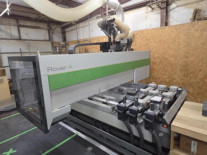 Used BIESSE ROVER A 1432, 3-AXIS CNC POD & RAIL MACHINING CENTER
