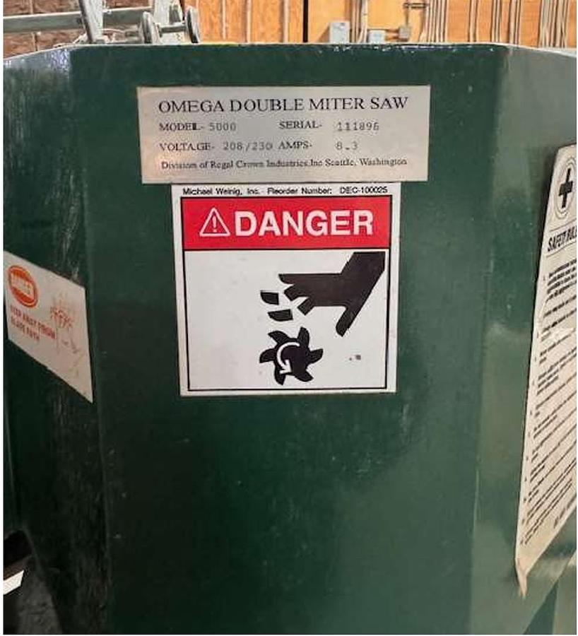 Used OMEGA 5000  DOUBLE-MITER SAW