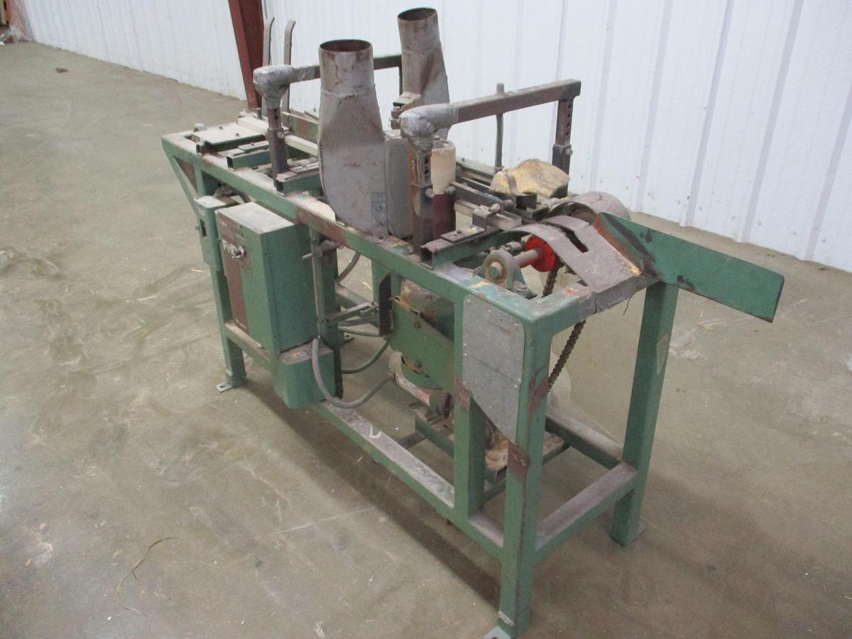 Used CLINE MACHINE DOUBLE-SIDED FEED-THRU "PUMP/PNEUMATIC SLEEVE" SMALL PARTS SANDER