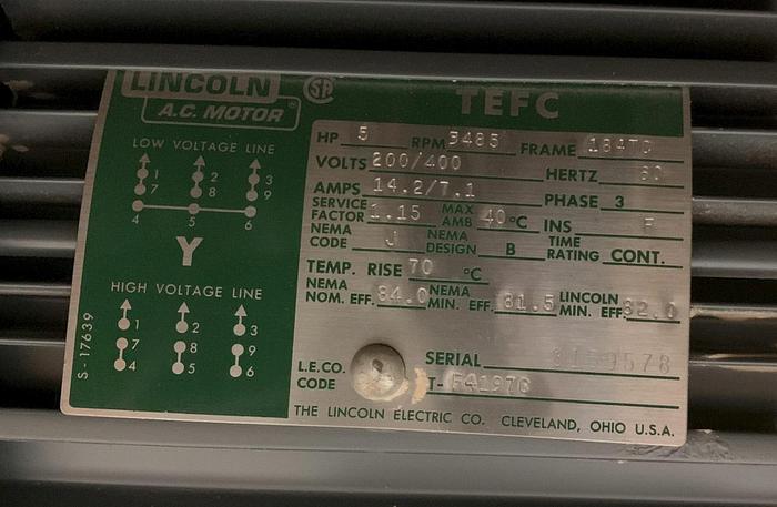 Used STERNVENT  DGH305, 5 HP BAG-TYPE DUST-COLLECTOR