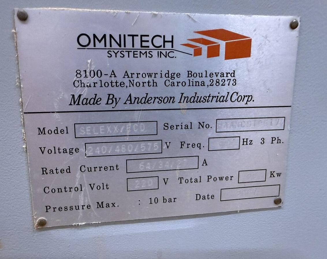 Used ANDERSON OMNITECH SELEXX-ECO 4FT x 8FT CNC ROUTER
