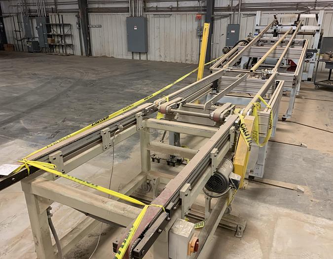 Used HOMAG POWER TVL370/15/02 BRUSH/WHEEL STYLE BOARD TURNER MATERIAL-HANDLING CONVEYOR SYSTEM