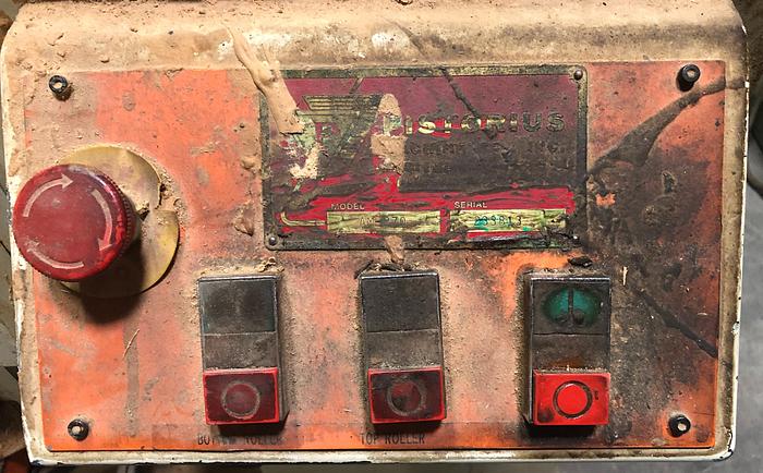 Used PISTORIOUS AM-270 ROTARY COMPOSITION PRESS W/ CONCAVE EMBOSSING WHEELS