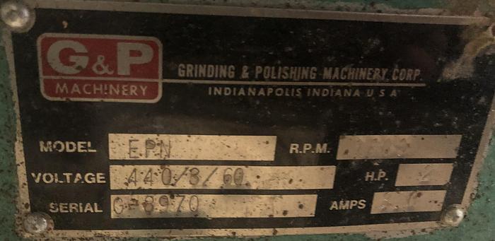 Used G&P DOUBLE-SPINDLE PUMP SANDER