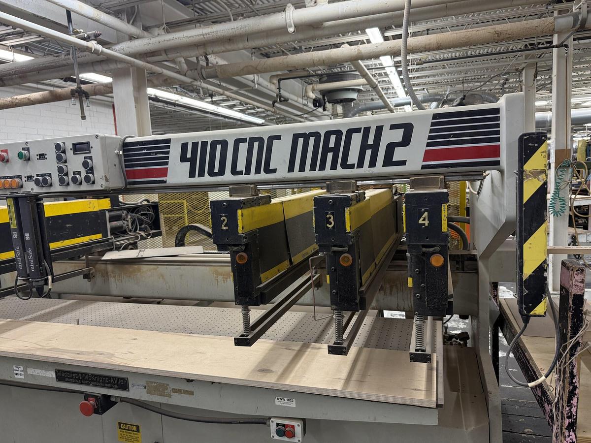 Used MCKNIGHT-MILLER, M-410 CNC MULTI-SPINDLE VERTICAL BORING