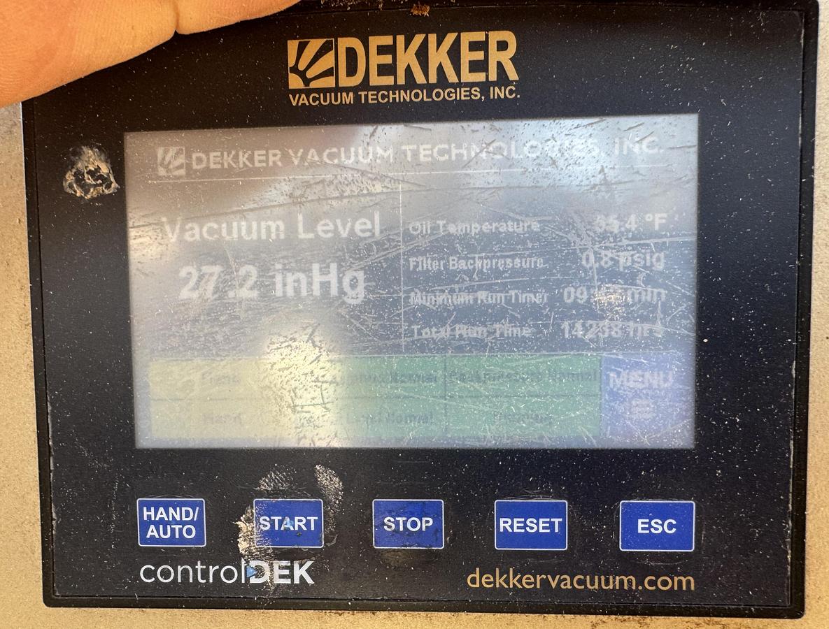 Used DEKKER VMX0553KA1-00, Vmax, 40 HP OIL SEALED LIQUID RING VACUUM PUMP WITH CONTROL