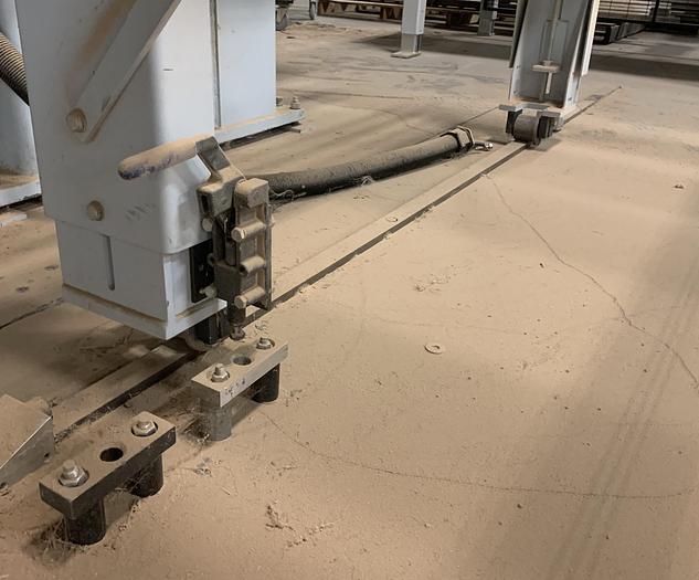 Used HOMAG POWER TVL370/15/02 BRUSH/WHEEL STYLE BOARD TURNER MATERIAL-HANDLING CONVEYOR SYSTEM