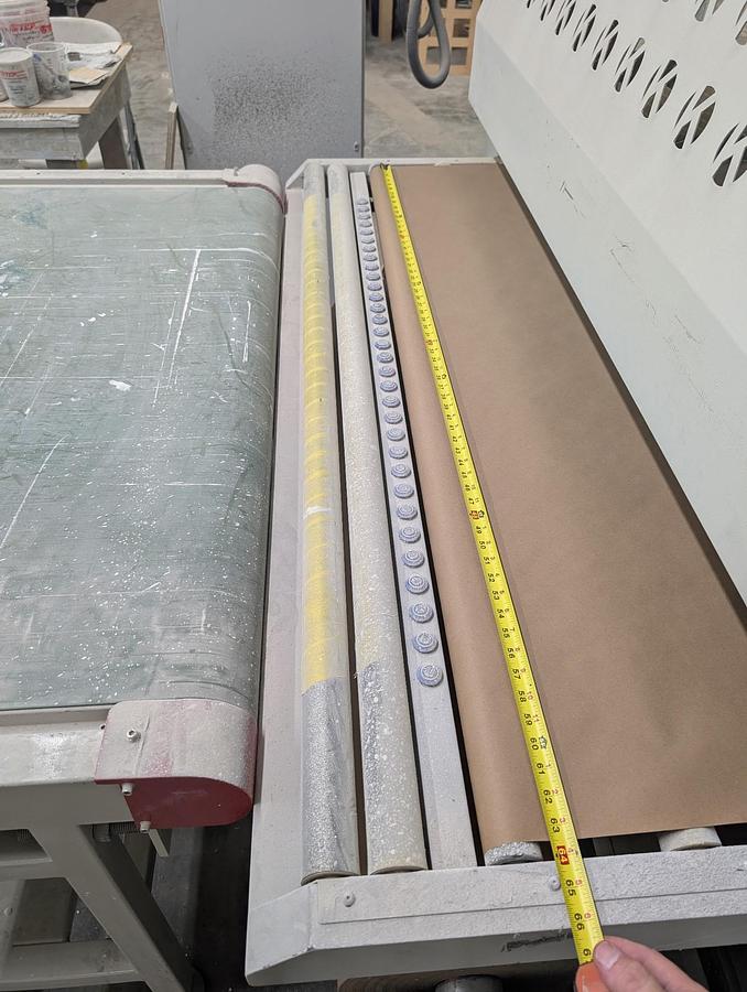 Used STANZA SIMPLE SPRAY 1300, 51" FEED-THROUGH FLAT-LINE 4-GUN FINISH SPRAY MACHINE