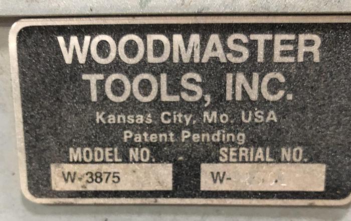 Used WOODMASTER TOOLS W-3875, 38" DRUM-TYPE WIDE-BELT SANDER