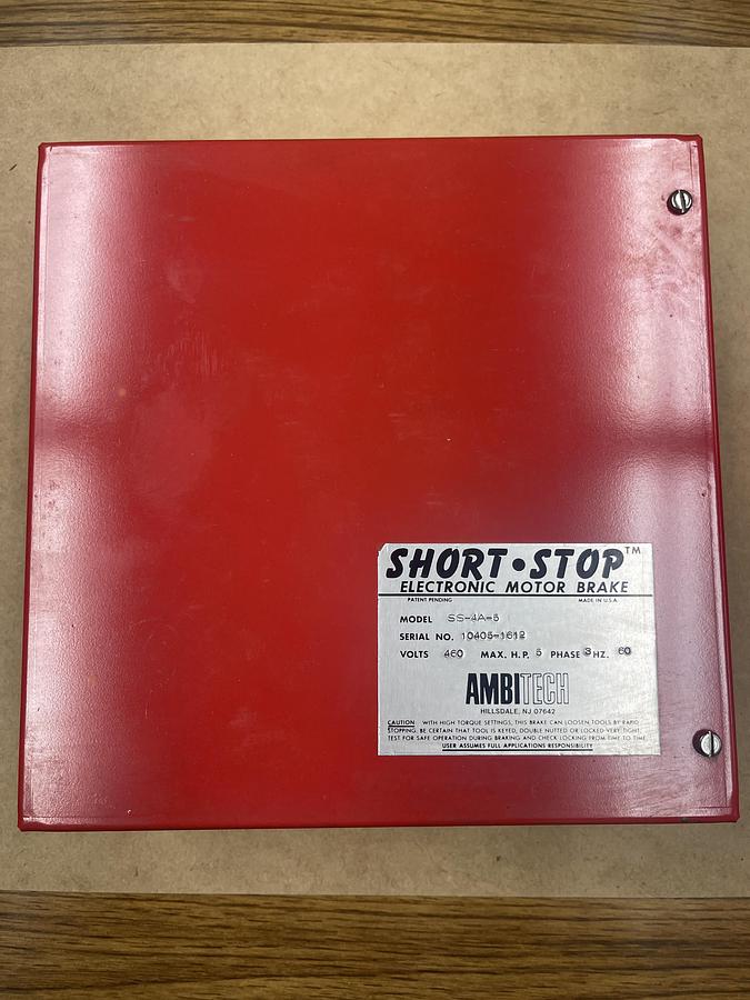 Used AMBITECH SS-4A-5, SHORT-STOP 5 HP, 460 VOLT ELECTRIC BRAKE