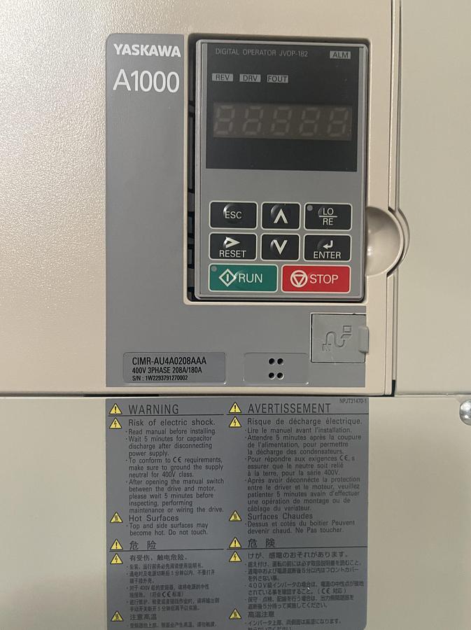 YASKAWA A1000, CIMR-AU4A0208AAA, AC DRIVE