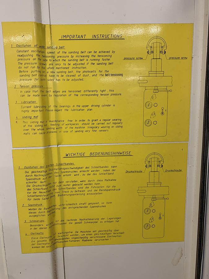 Used HEESEMANN LSM-8, 52", 4-HEAD WIDE-BELT FINISH SANDER