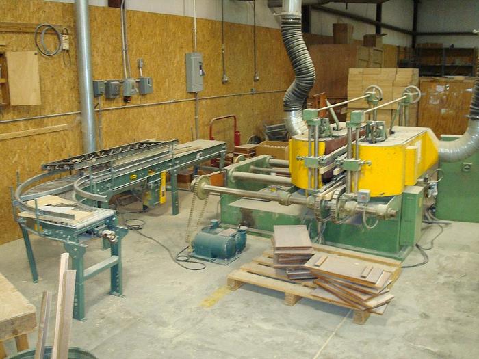 Used KURT EHEMANN XU-HKS, 48 INCH DOUBLE-SIDED FEED-THROUGH OSC. EDGE SANDER