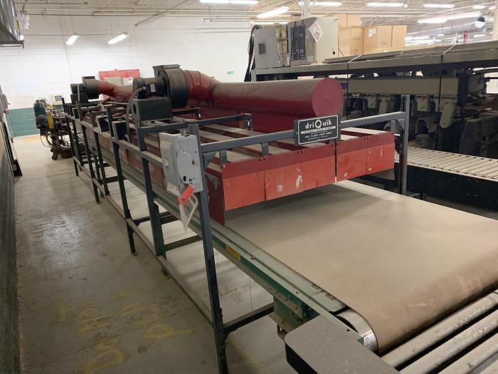 Used DUBOIS 52 INCH REVERSE ROLL COATING SYSTEM WITH DRYING OVEN AND DOUCET RETURN CONVEYOR