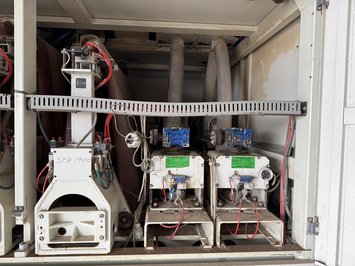 Used DMC UNISAND 2000-1, 52" 5-HEAD TOP AND 3-HEAD BOTTOM WIDE-BELT SANDER