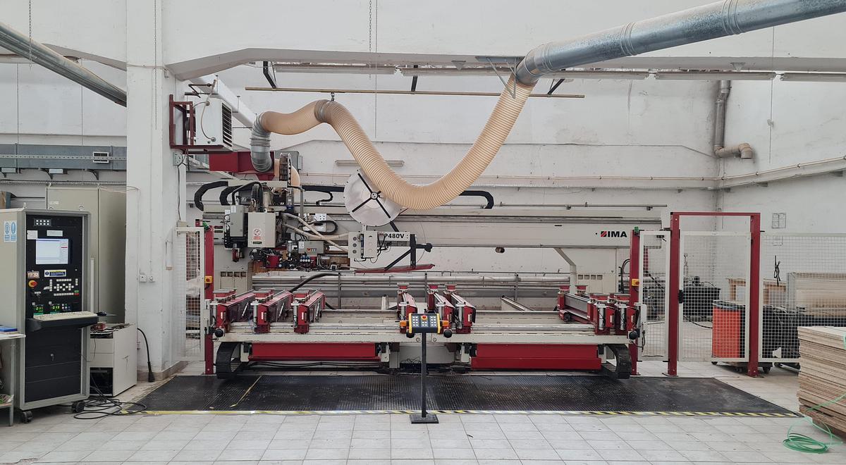 Used IMA BIMA P-480V, 180/480 CNC ROUTER/EDGE-BANDING WORK-CENTER
